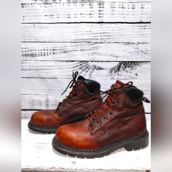 Red Wing Boots 2326 Supersole Size 9 Leather Work Utility Steel Toe Blue Collar - Picture 2 of 9